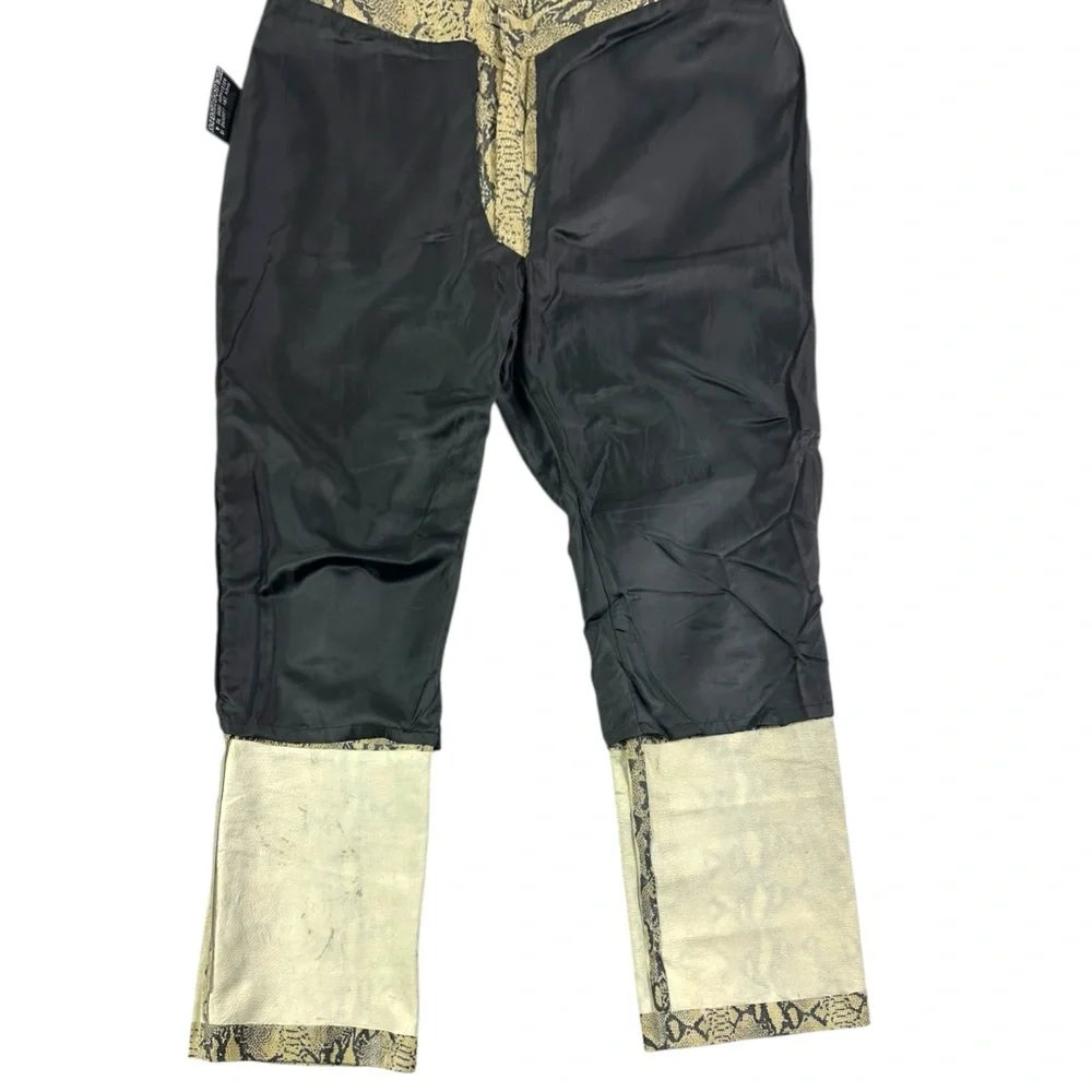 Wilsons Leather Vintage Pelle Studio Snake Print Pants Size 12